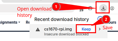 Insecure download blocked