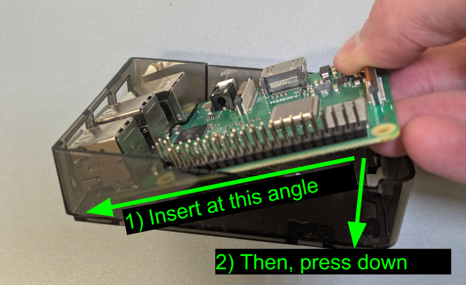 Photo of case installation
