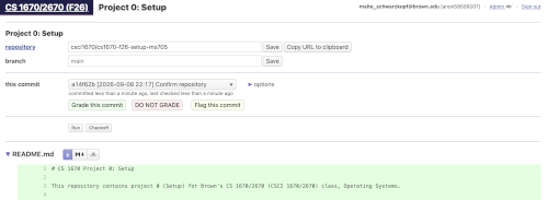 Lab view on the grading server'